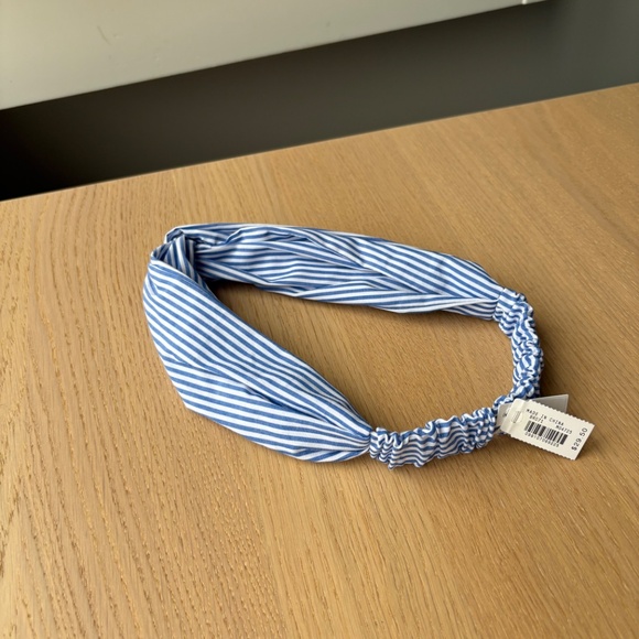JCrew Hair Band Accessory Blue White Stripe - Picture 5 of 5